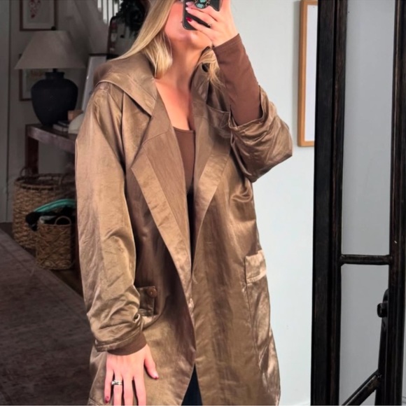 Vintage LaParka Fleece 3 In 1 Linda Lundstrom Warm Long Brown Coat with Fur Trim - Picture 14 of 15